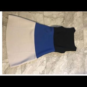 BCBG COLORBLOCK eggshell dress size XS